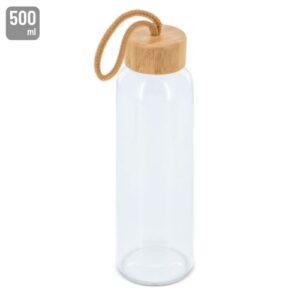 comprar Botella cristal tapon bambu "blis" | Botellas